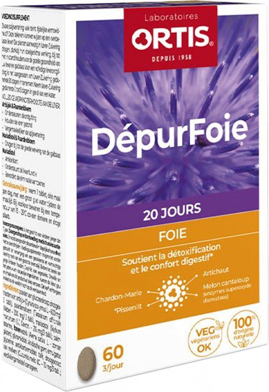 Ortis Lever-Zuivering Tabletten 60TB