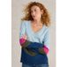 White Stuff Maggie Pull Col en V Bleu Multi
