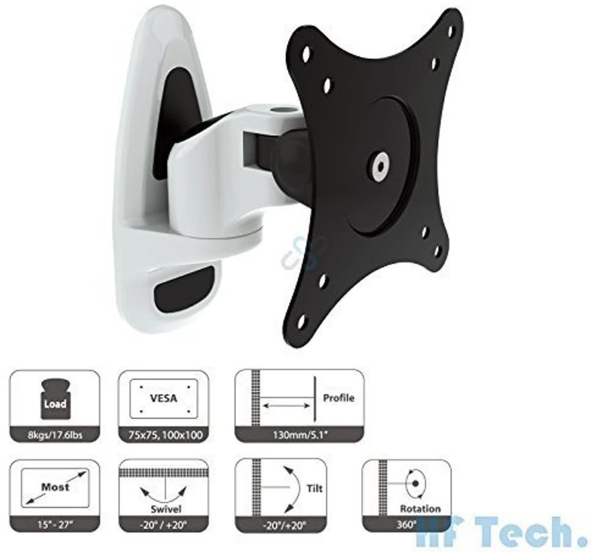 VIISAN - HF17S Monitor Wall Mount Bracket Display Holder