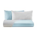 Giovanni Dolcinotti Beddengoedset voor tweepersoonsbed, omkeerbaar, 2 kussenslopen, Frozen/Perla – 100% percale katoen, gemaakt in Italië, model Boston