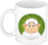 Mouton tasse - blanc - céramique - 300 ml - gobelet enfant mouton