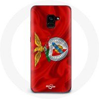 Maniacase Hoesje Samsung Galaxy A5 2018 slb benfica rode achtergrond