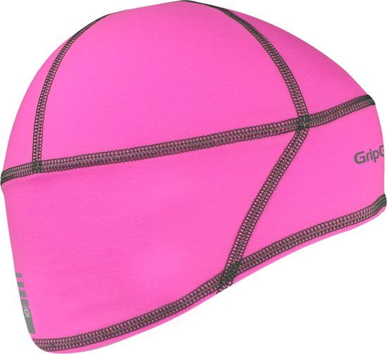 GripGrab Thermal Hi-Vis Helmmuts - Maat M - Fluo Roze