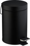 Relaxdays badkamer prullenbak - 3 liter - zwart