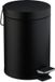 Relaxdays badkamer prullenbak - 3 liter - zwart