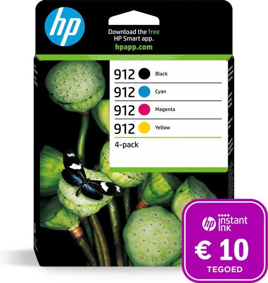 HP 912 - Multipack inktcartridge + Instant Ink tegoed - 6ZC74AE