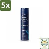 NIVEA MEN Deospray Deep Beat - 150 ml - 5 stuks