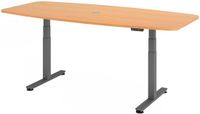 hjh OFFICE PRO XDSM 22 G Bureau - Hêtre 220 x 103 cm