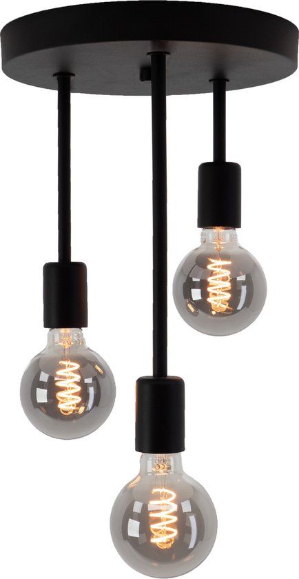 EGLO Wilmcote Plafondlamp - Ø 28 cm - Zwart - E27 - 3-lichts - Met dimfunctie