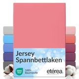 etérea Himmlische Qualität Etérea Jersey Hoeslaken 90x200 - 100x200 cm Oekotex Made in Green - 100% katoen - Roze