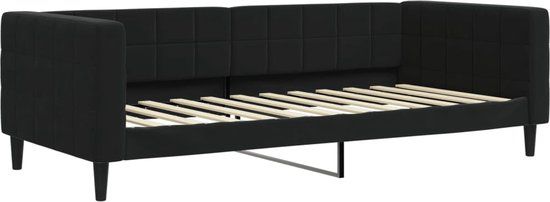vidaXL Slaapbank Zwart Fluweel 90x200 cm