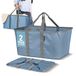 CleverMade Opvouwbare wasmand, denim/houtskool, 2 stuks, 50 l