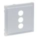 LEGRAND, SEANO afdekking voor 3-voudige RCA-aansluitdoos, 3 aparte RCA-aansluitingen, kleur: aluminium gelakt, 765286