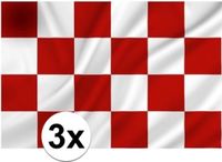 Merkloos / Sans marque Van Os Imports B.V. Provincie vlag Noord Brabant 100 x 150 cm Polyester 3 Stuks