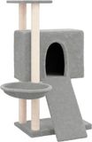 vidaXL Kattenmeubel met sisal krabpalen 96 cm lichtgrijs