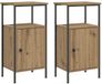vidaXL Nachtkastjes - Set van 2 - Bewerkt Hout - Artisanaal Eikenkleur - 41x31x80cm