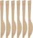 Merkloos BBQ/verjaardag/camping wegwerp bestek - messen - 18x - bamboe - 17 cm