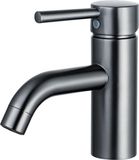 FortiFura Calvi Wastafelkraan - 14.8cm - Inbouw - Messing - Geborsteld Gunmetal (antraciet)