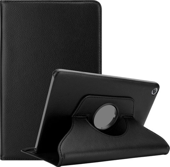 Cadorabo Tablethoes voor Huawei MediaPad M5 8 (8,4 inch) in HOLUNDER ZWART - Boekstijl beschermhoes ZONDER Auto Wake Up met standaard functie en rubberen sluiting