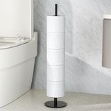 Unyqoos® Vrijstaande Toiletrolopslag en Keukenrolhouder van Hoogwaardig Roestvrij Staal met Waterbescherming