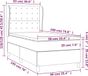 vidaXL Boxspring met matras stof crèmekleurig 90x190 cm