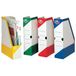 FAST Set van 25 tijdschriftenmappen, 33 x 25 cm, rug 8 cm, golfkarton, blauw