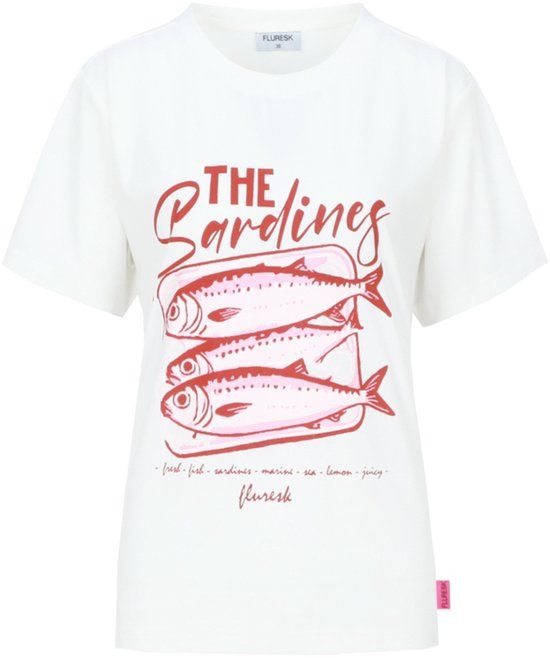 Fluresk T-shirt Lianet T Shirt 26zqf10 Off White Dames Maat - 40