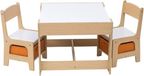 Happyment® Table d'enfant et 2 chaises - Blanc