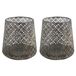 Countryfield 2x stuks luxe theelichthouder/kaarsenhouder - brons kleur - metaal - D12 x H13 cm -