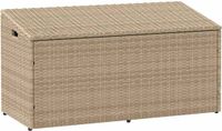 vidaXL Tuinbox Beige 110x50x58 cm Poly Rattan