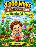 1,000 Whys for Curious Kids: The Wonderful Plants: 50 Fun Botany Questions & Answers Activity Book with Big Bold Coloring Pages for Children, Ages 4-8