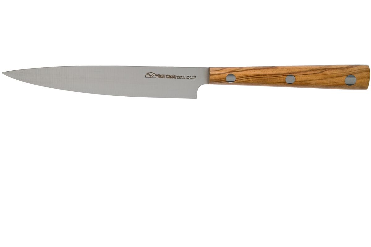 Due Cigni Hakucho steakmes 12 cm, olijfhout - 8053675908180