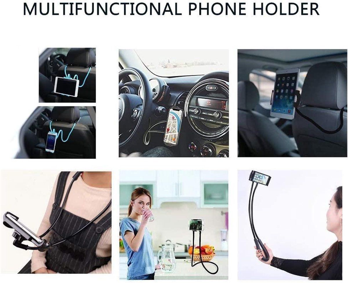 HomeDays Telefoonhouder Nek - Lazy Neck Smartphone Houder - Universeel - Blauw