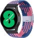 By Qubix Garmin By Qubix Braided Nylon Smartwatch Bandje Blauw/Roze 22mm