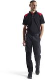 Blaklader 144818329956C158 industriële stretch werkbroek met kniebeschermers, zwart/rood, maat C158