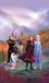 AG Design Elsa Frozen 2 Disney gordijnen met vrienden op een bergdienblad voor de kinderkamer, 140 x 245 cm, kleurrijk