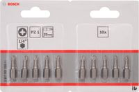 Bosch bit 3 pièces cruciforme PZ 1 PZ1 25 mm, 10 pièces