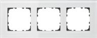 MDT KNX, cadre encastrable, triple, verre, blanc, 1 pièce.