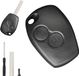 Allecto Télécommande (séparée) pour Renault Clio, Kangoo, Master, Modus, Trafic et Dacia Sandero - incluant lame de clé, vis et tournevis - boîtier robuste