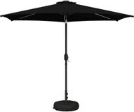 vidaXL Stokparasol Zwart Polyester 296 cm