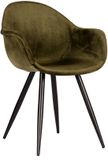 LABEL51 Eetkamerstoel Forli - Army Green - Velvet