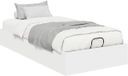 vidaXL Ottoman Bedframe Wit 75,5 x 190 cm Geconstrueerd hout