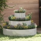 vidaXL Plantenbak Zilver 90 x 90 x 20 cm Staal