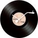 Ostaria Wandklok/muur klok Vinyl - D30 cm - glas - Zwart - AA Batterij