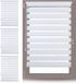 Non-branded 4x duo roller blind - light-permeable - 90 cm wide - white/transparent - polyester