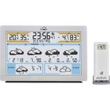 TFA Dostmann WiFi weerstation TFA.me ID-02, 35.8100.54, weersvoorspelling door wetter.com 3-6 dagen, Online-portal, incl buitensensor draadloos, regenwaarschijnlijkheid, waarschuwingsfunctie, zilver