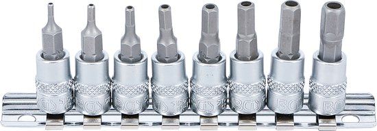 BGS technic Inbus doppenset 8 delig | 1/4" | binnenzeskant met boring 2 - 7 mm