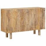 vidaXL Dressoir - 100 x 30 x 65 cm - Massief Mangohout en Geëngineerd Hout - Bruin