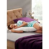 Dreamolino Swan Pillow Oreiller corporel - Coussin confort ergonomique 7-en-1 - Pour dormeurs latéraux, dorsaux et ventraux - 132 x 63,5 x 15 cm - Blanc