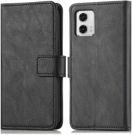 imoshion Hoesje - Geschikt voor Motorola Moto G73 - Luxe Bookcase - Zwart